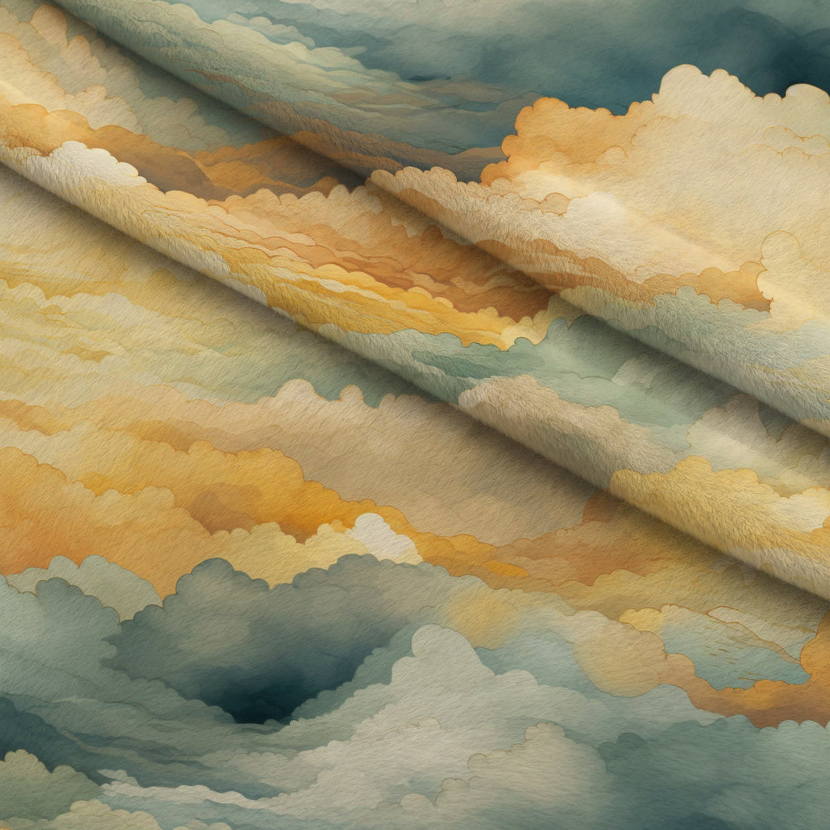Gilded Clouds Pattern 3 Minky Fabric