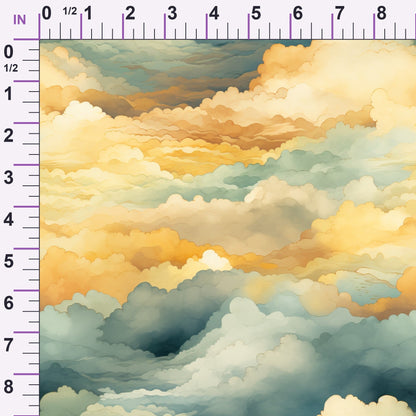 Gilded Clouds Pattern 3 Minky Fabric