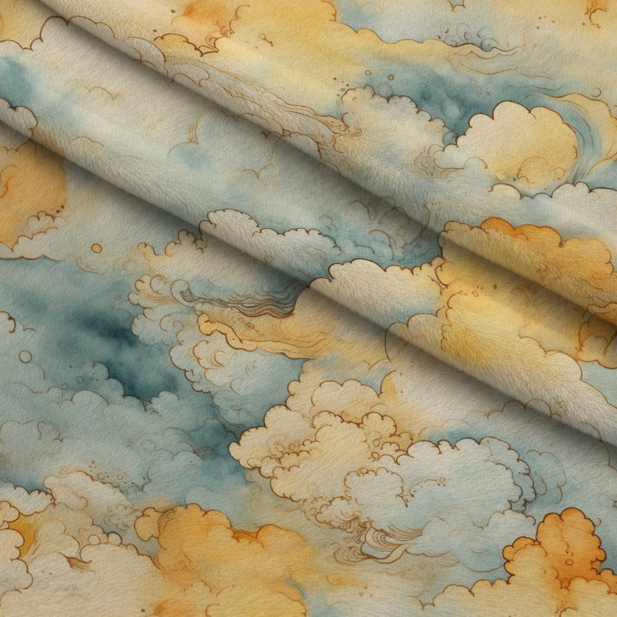 Gilded Clouds Pattern 5 Minky Fabric