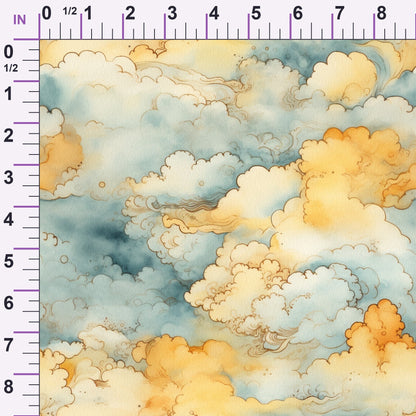Gilded Clouds Pattern 5 Minky Fabric