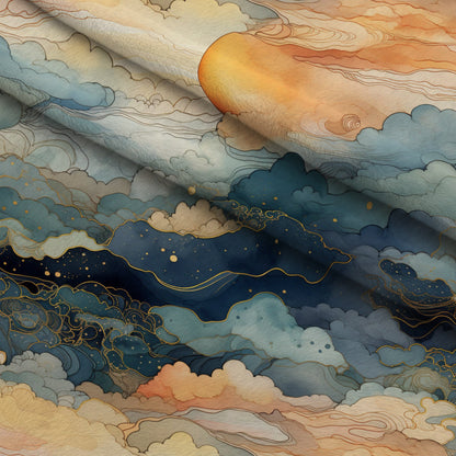 Gilded Clouds Pattern 6 Minky Fabric