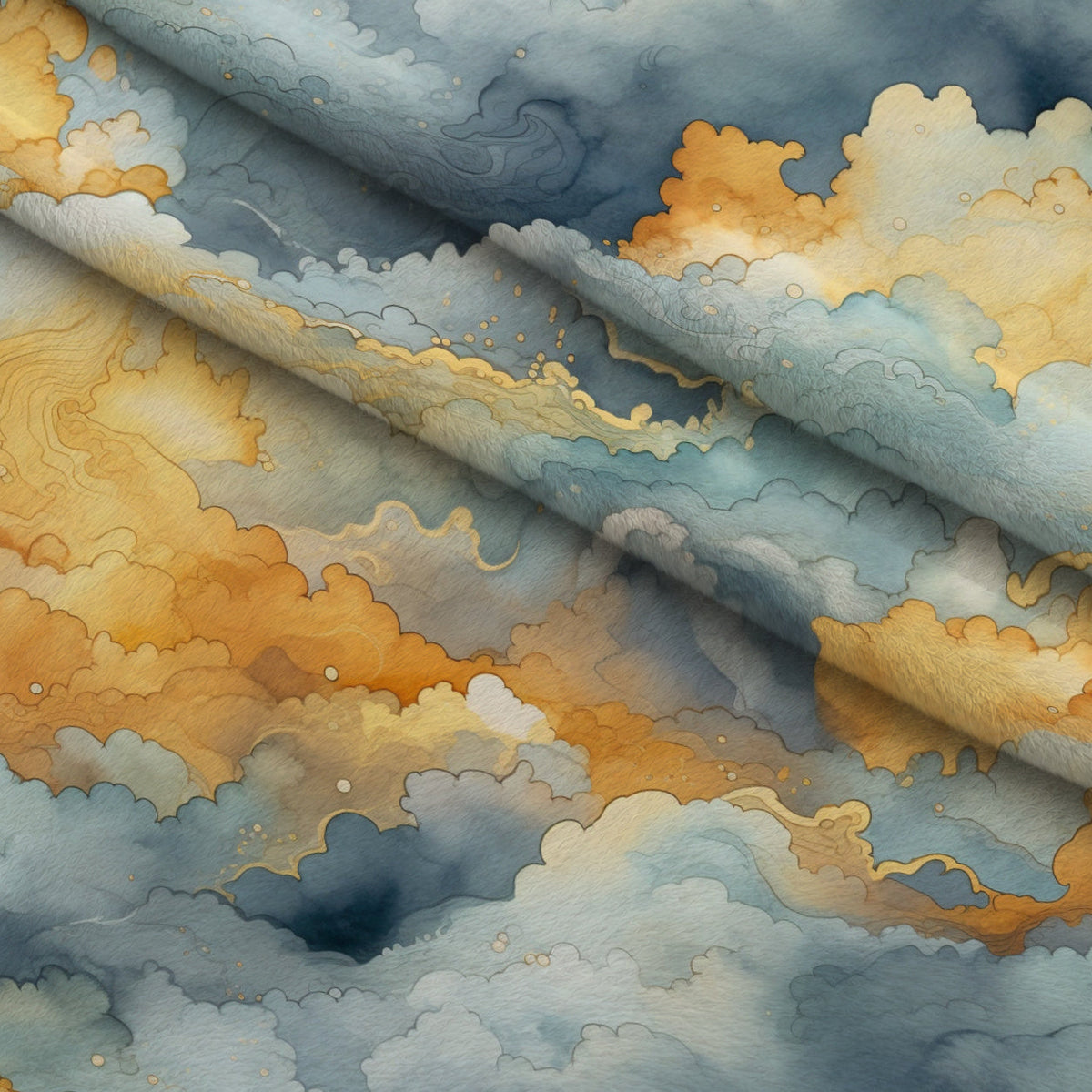 Gilded Clouds Pattern 7 Minky Fabric