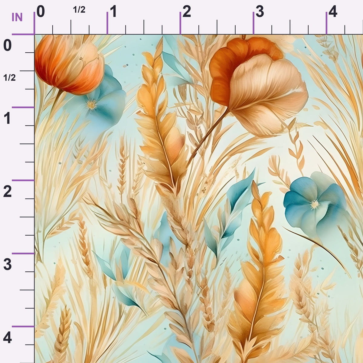 Gilded Coastal Blooms Pattern 17 Minky Fabric
