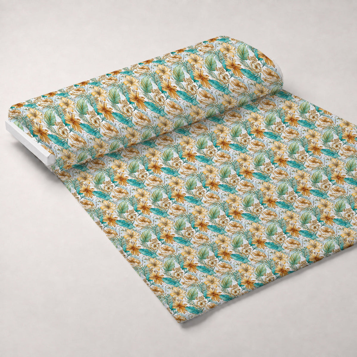 Gilded Coastal Blooms Pattern 3 Minky Fabric