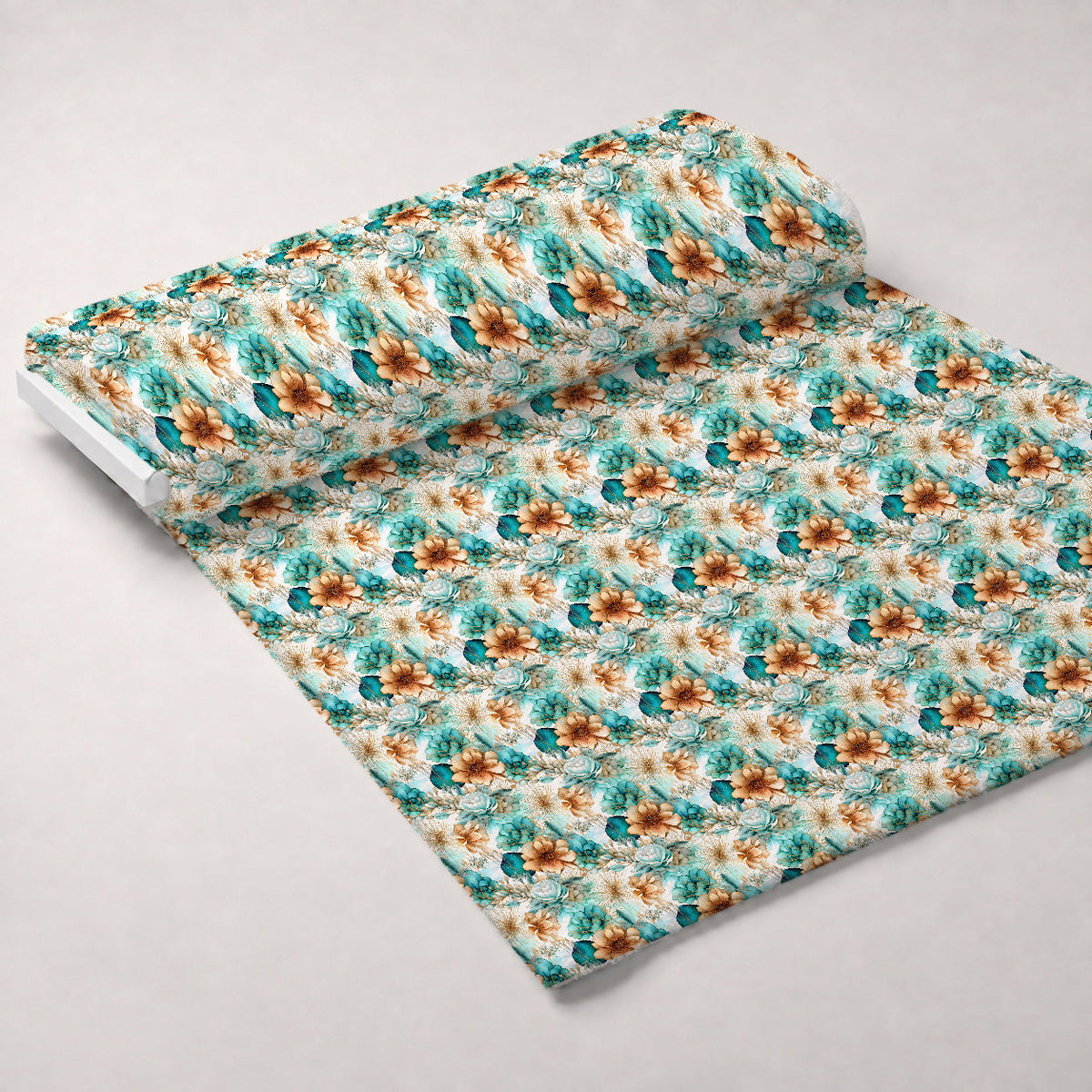 Gilded Coastal Blooms Pattern 4 Minky Fabric