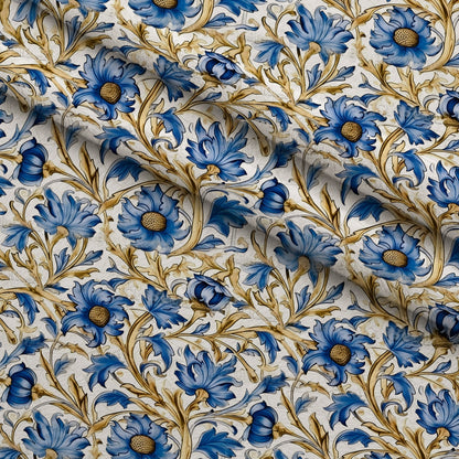 Gilded Cornflowers Pattern 1 Minky Fabric