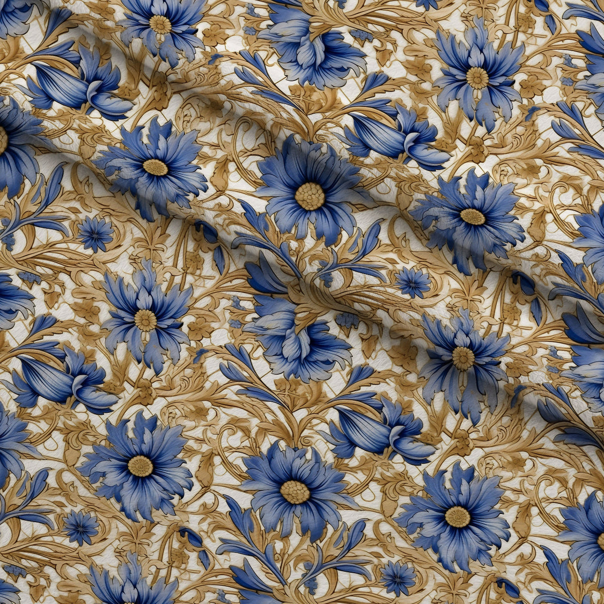 Gilded Cornflowers Pattern 10 Minky Fabric