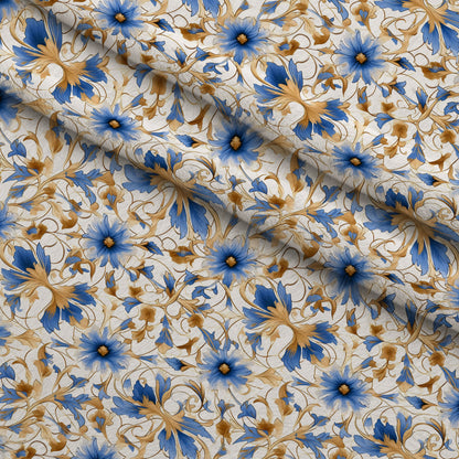 Gilded Cornflowers Pattern 11 Minky Fabric