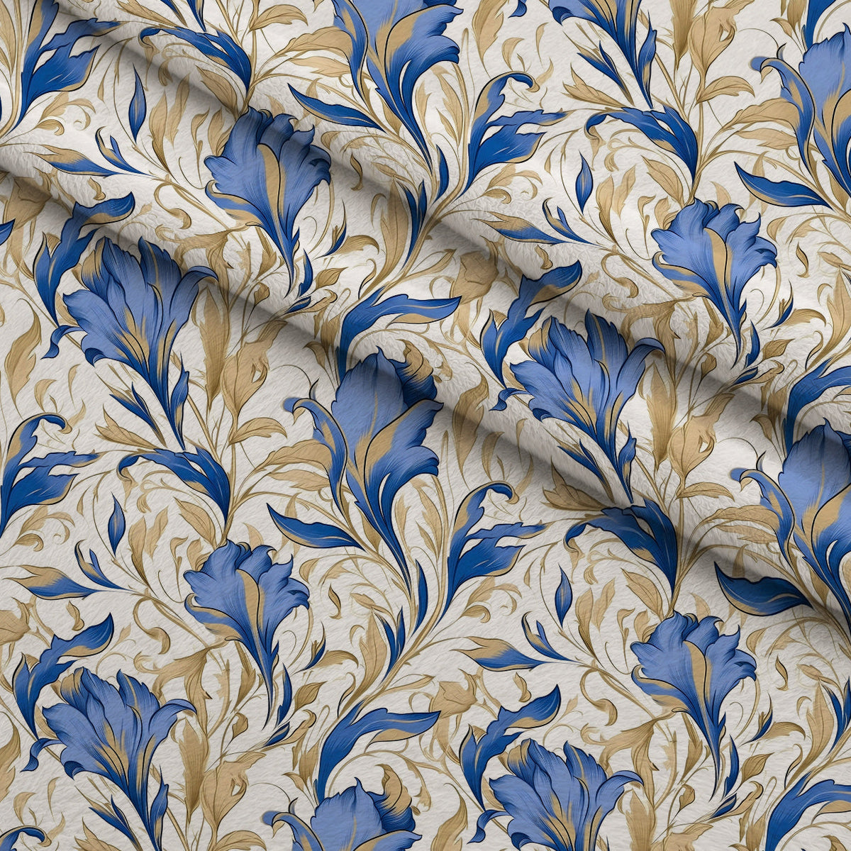 Gilded Cornflowers Pattern 2 Minky Fabric