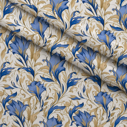 Gilded Cornflowers Pattern 2 Minky Fabric