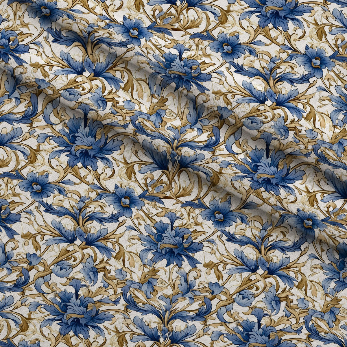 Gilded Cornflowers Pattern 4 Minky Fabric