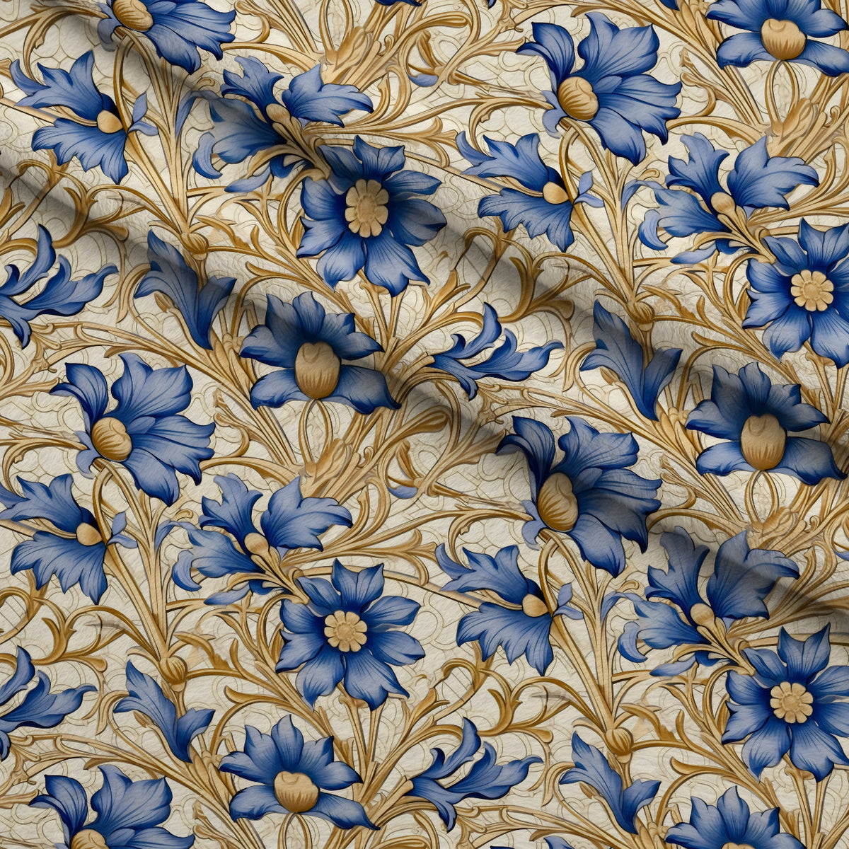Gilded Cornflowers Pattern 7 Minky Fabric