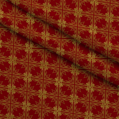Gilded Crimson Pattern 2 Minky Fabric