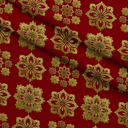 Gilded Crimson Pattern 6 Minky Fabric