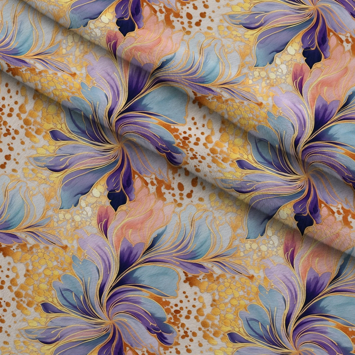 Gilded Currents Pattern 5 Minky Fabric