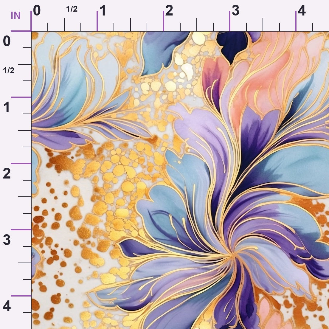 Gilded Currents Pattern 5 Minky Fabric