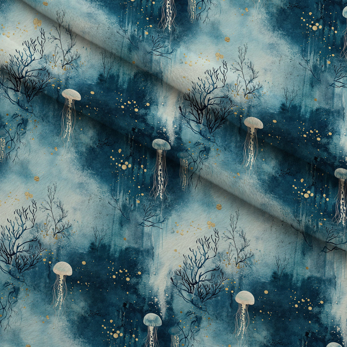 Gilded Depths Pattern 1 Minky Fabric