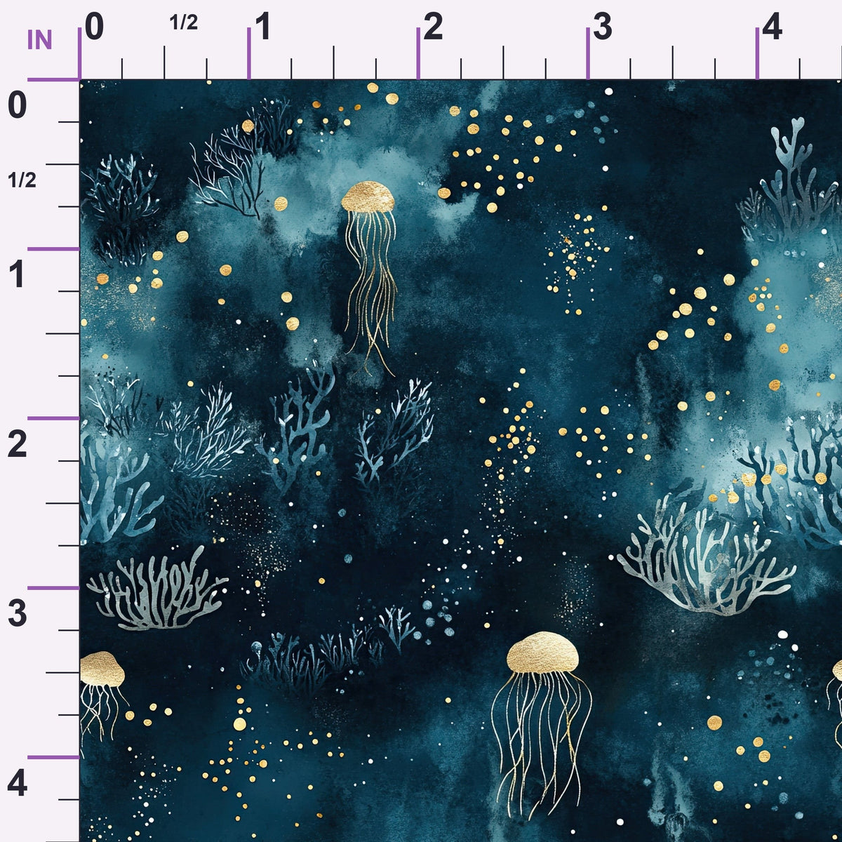 Gilded Depths Pattern 2 Minky Fabric