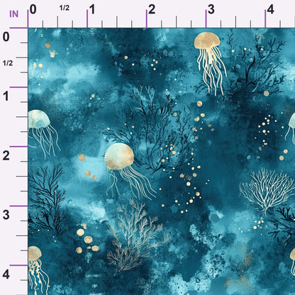 Gilded Depths Pattern 3 Minky Fabric