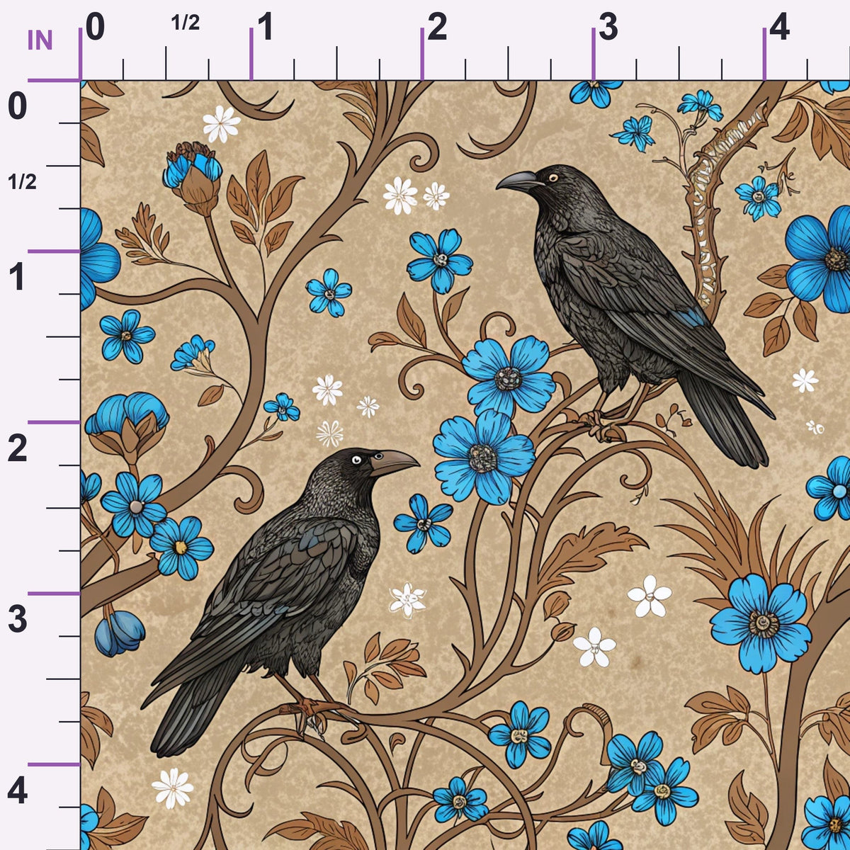 Gilded Falcons Pattern 1 Minky Fabric