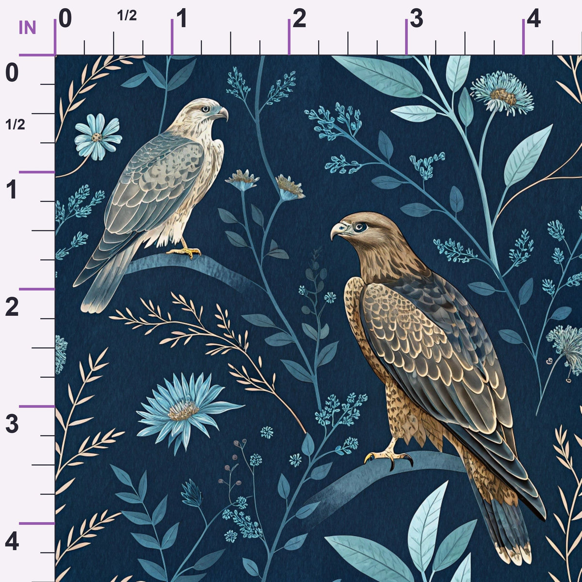 Gilded Falcons Pattern 11 Minky Fabric