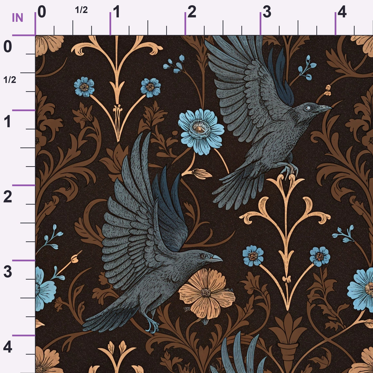 Gilded Falcons Pattern 12 Minky Fabric