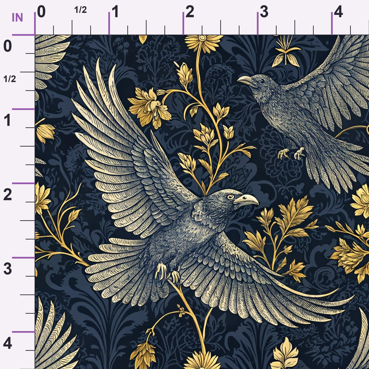 Gilded Falcons Pattern 14 Minky Fabric