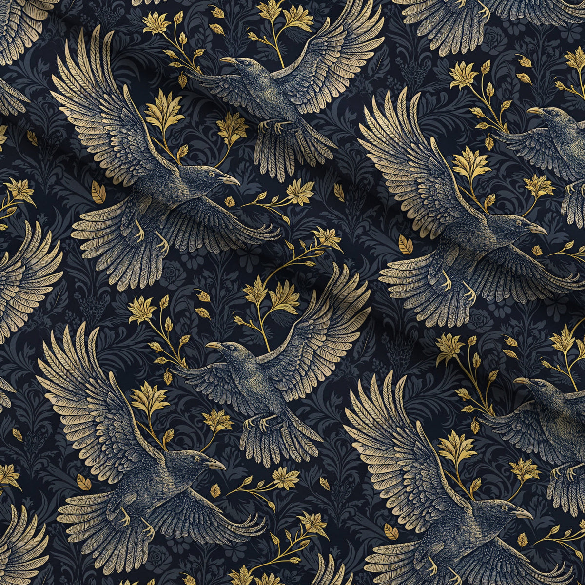 Gilded Falcons Pattern 15 Minky Fabric