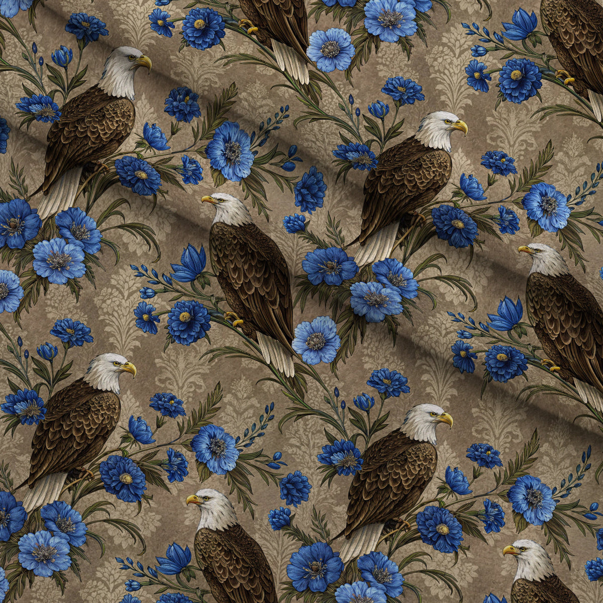 Gilded Falcons Pattern 16 Minky Fabric
