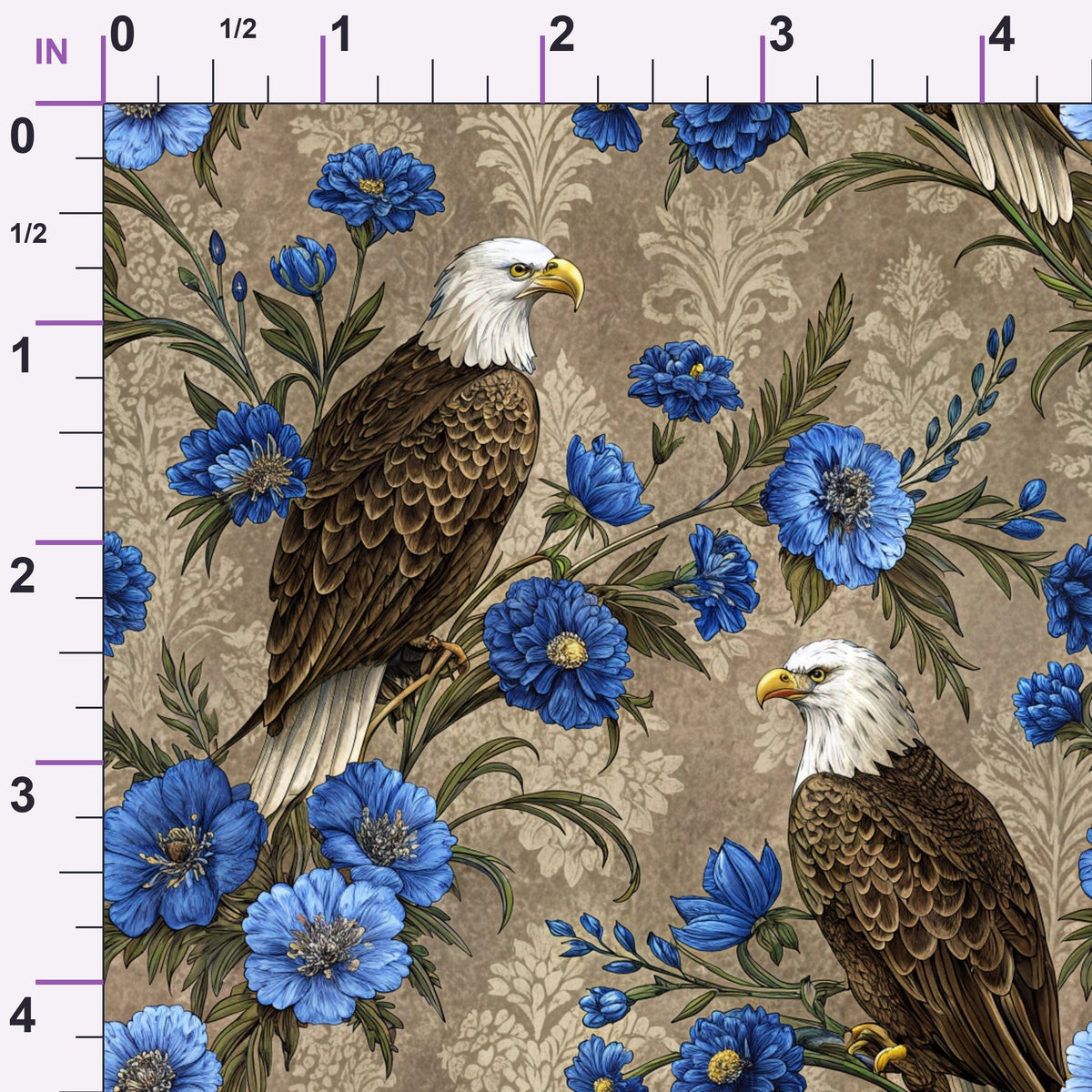 Gilded Falcons Pattern 16 Minky Fabric