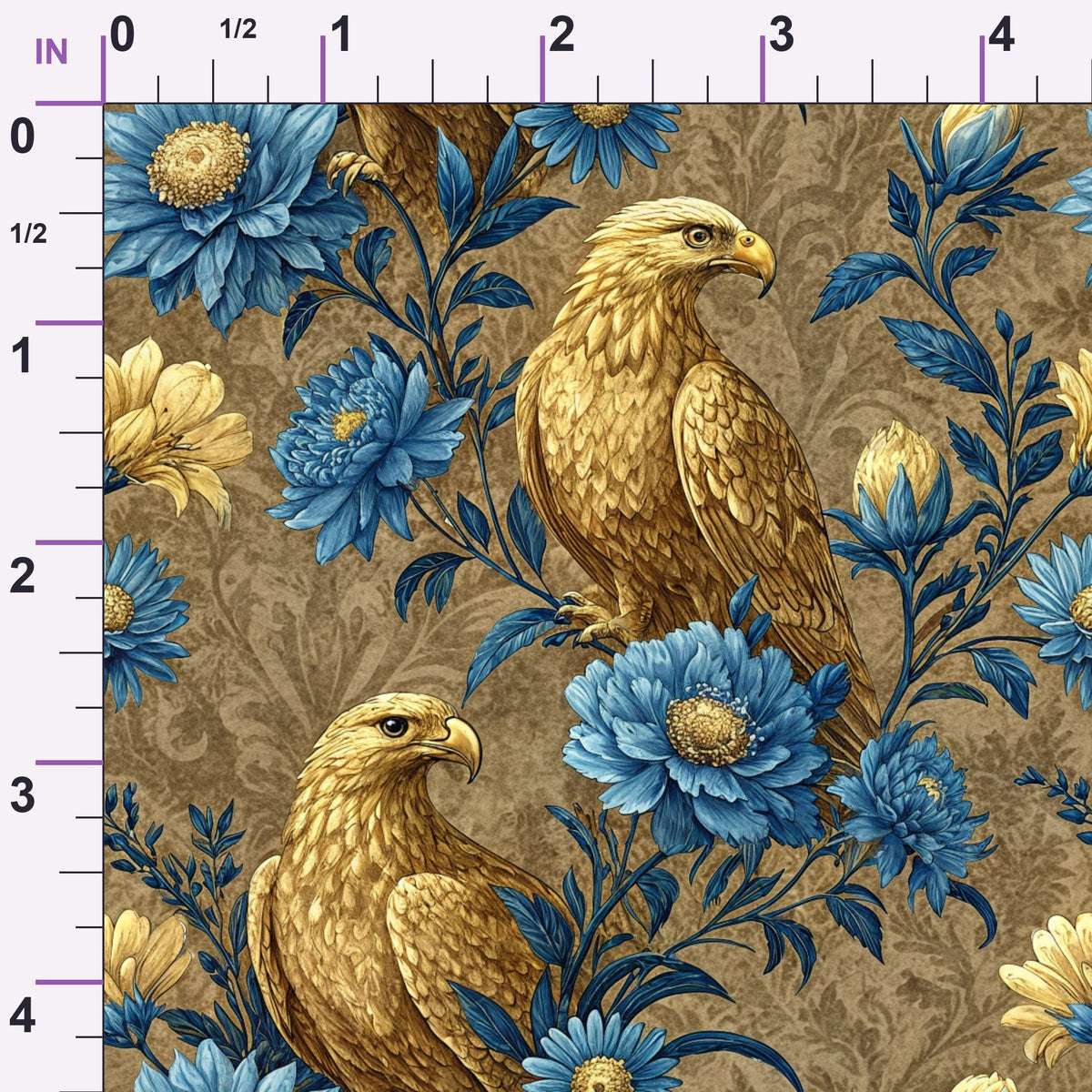 Gilded Falcons Pattern 17 Minky Fabric