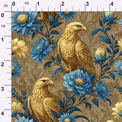 Gilded Falcons Pattern 17 Minky Fabric