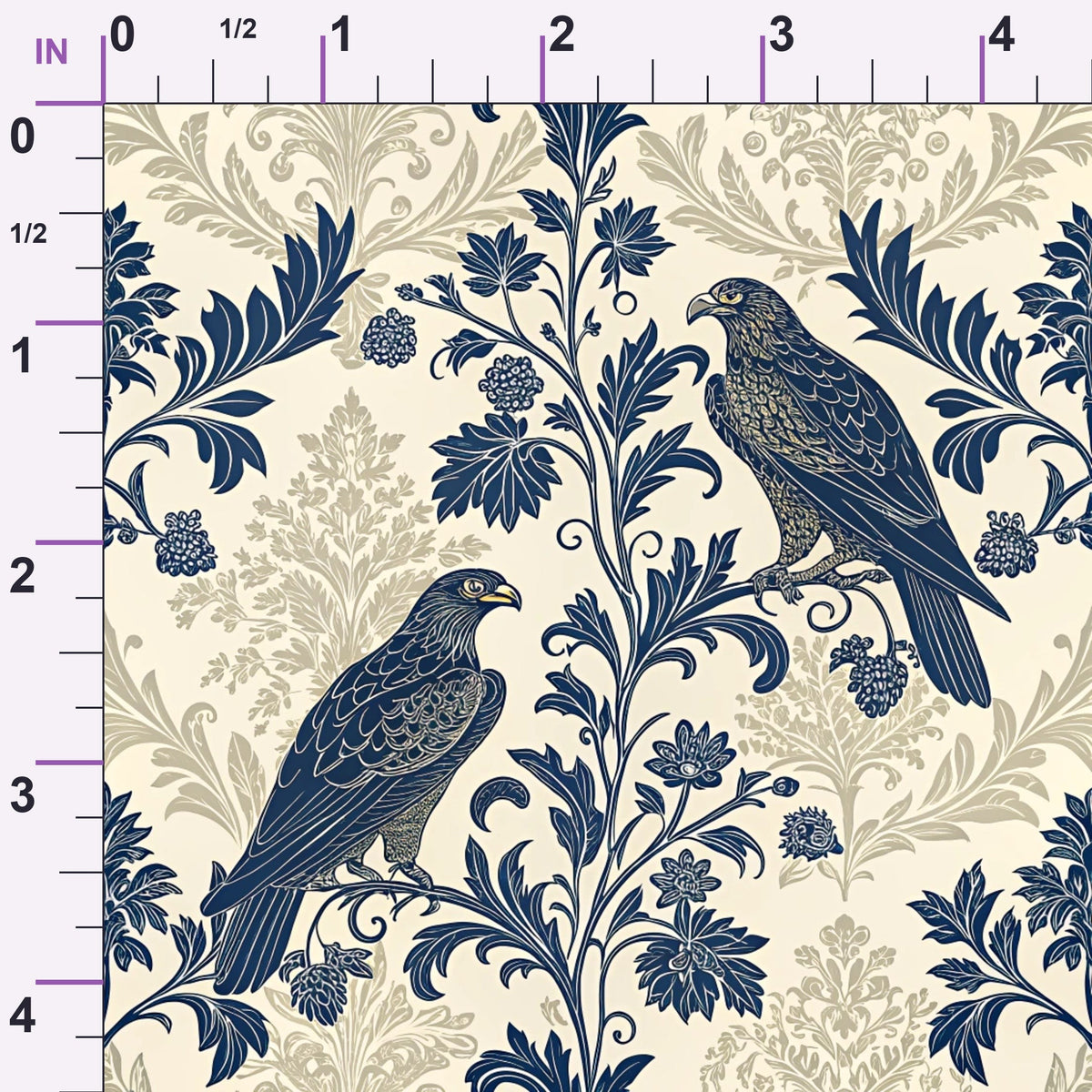 Gilded Falcons Pattern 18 Minky Fabric