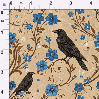 Gilded Falcons Pattern 2 Minky Fabric