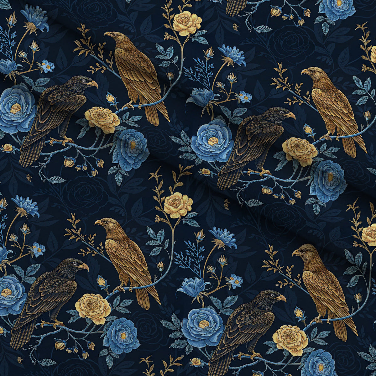 Gilded Falcons Pattern 26 Minky Fabric