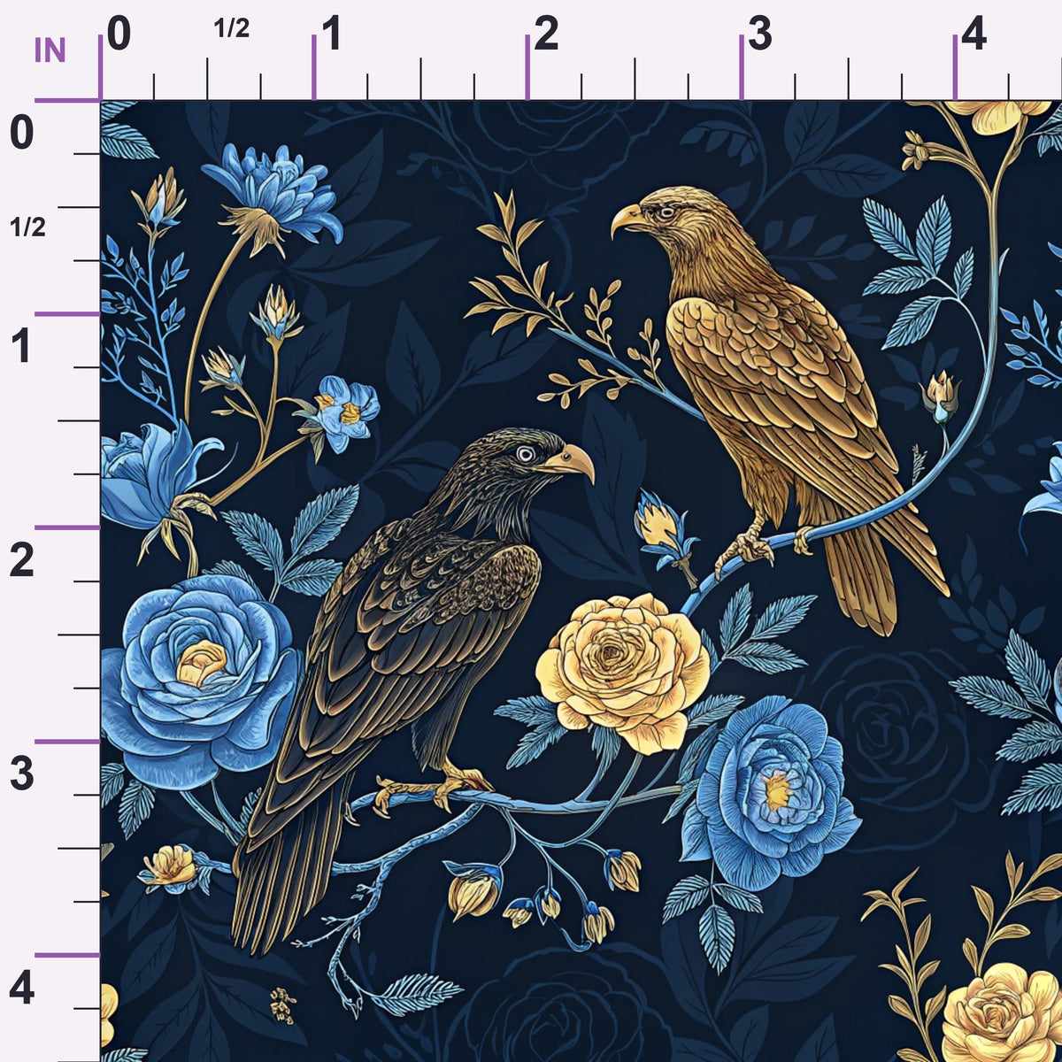 Gilded Falcons Pattern 26 Minky Fabric