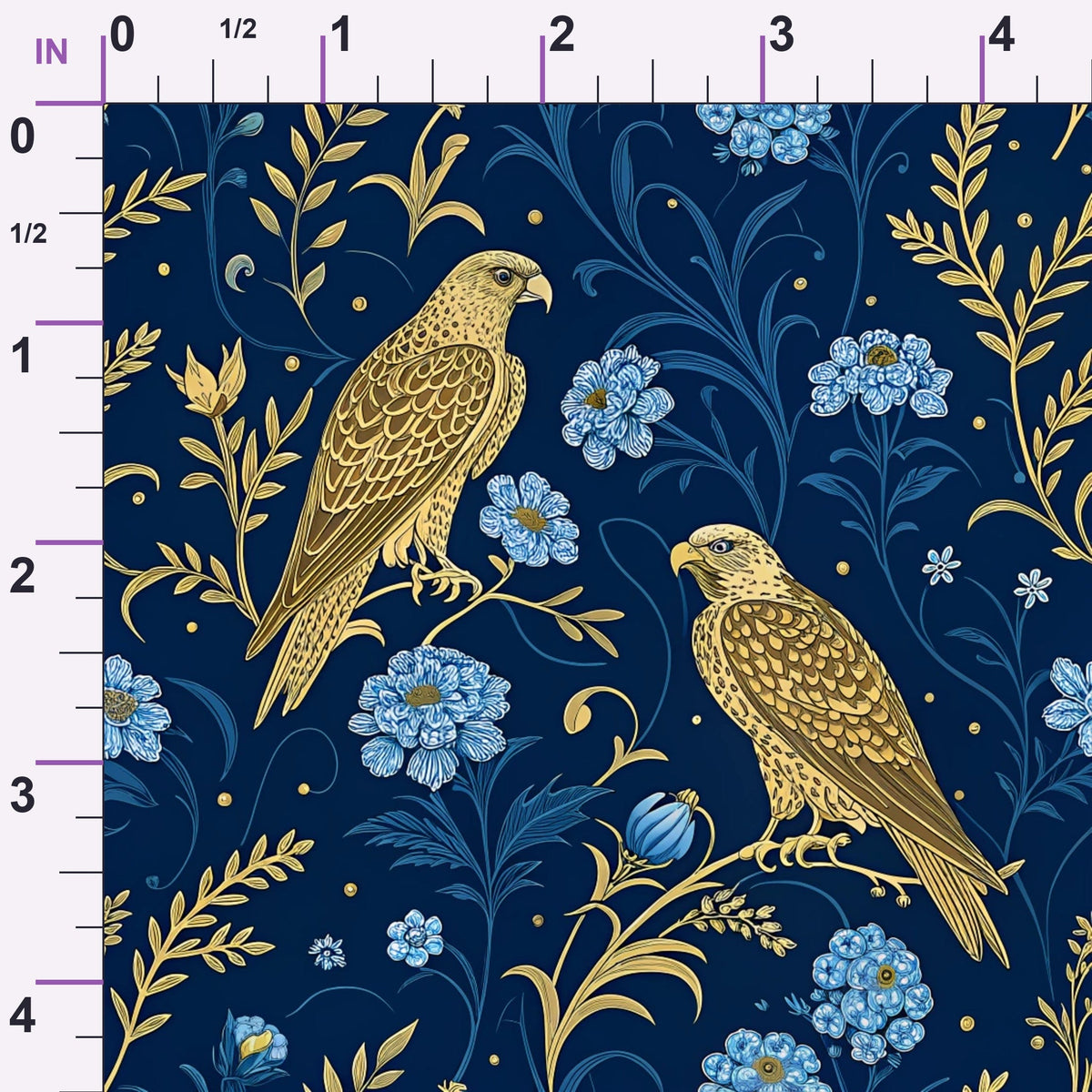 Gilded Falcons Pattern 29 Minky Fabric