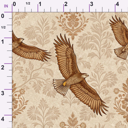 Gilded Falcons Pattern 4 Minky Fabric