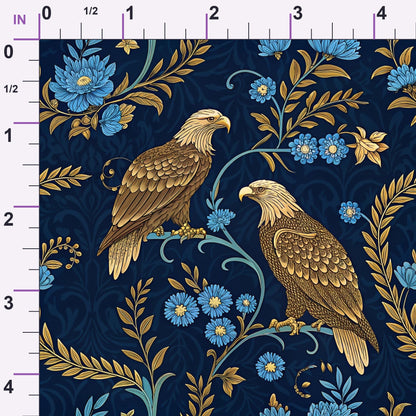 Gilded Falcons Pattern 5 Minky Fabric
