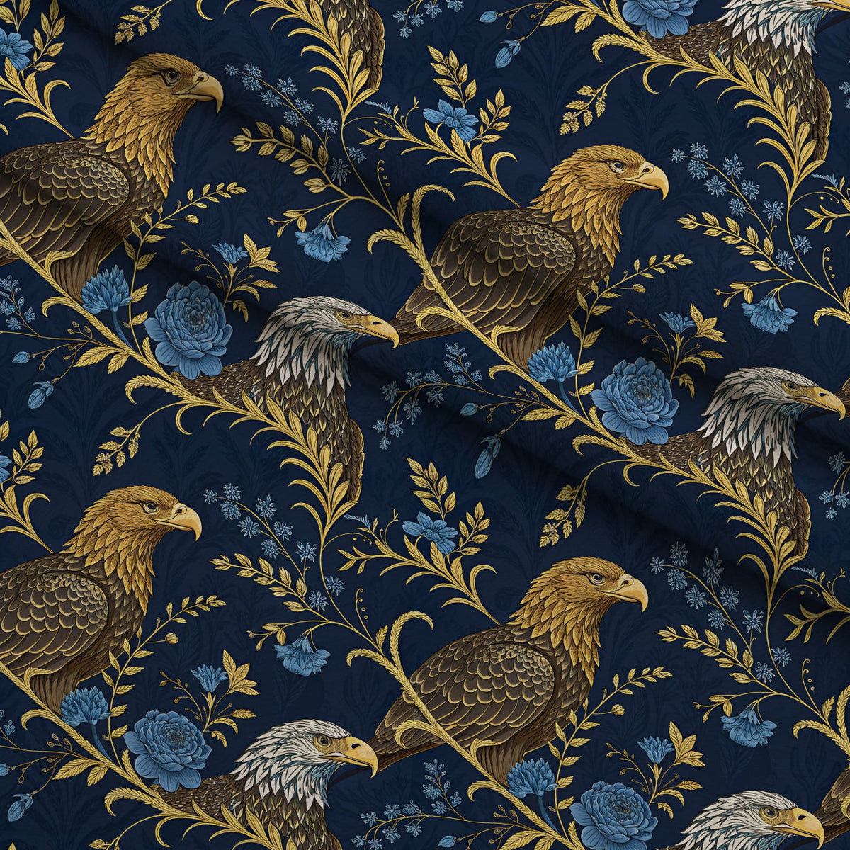 Gilded Falcons Pattern 6 Minky Fabric
