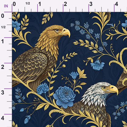 Gilded Falcons Pattern 6 Minky Fabric