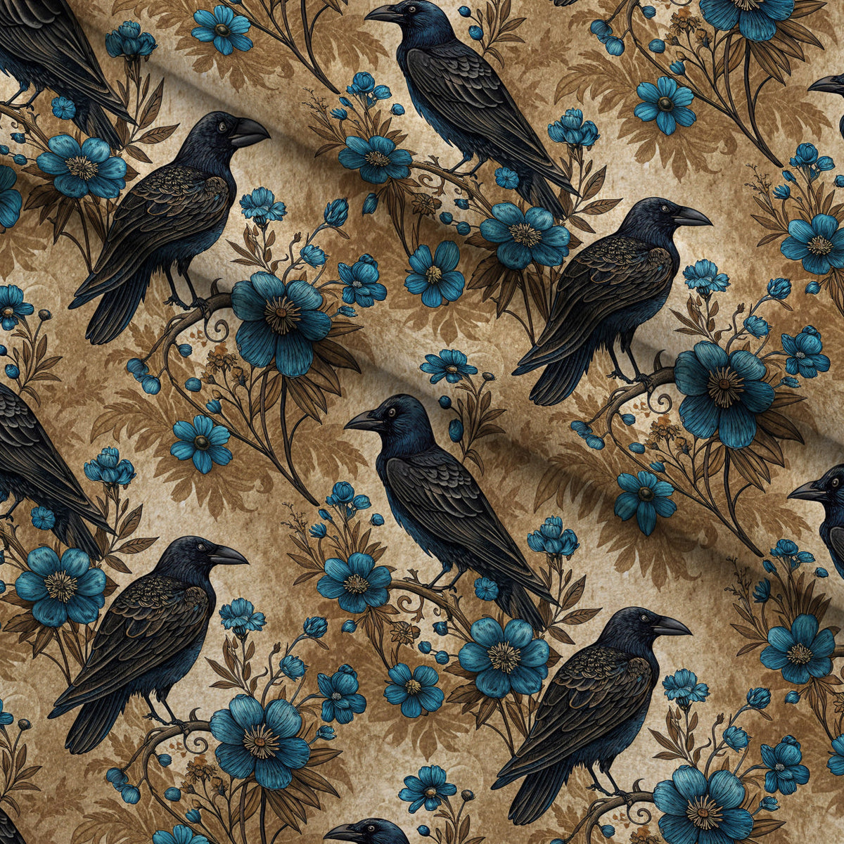 Gilded Falcons Pattern 9 Minky Fabric