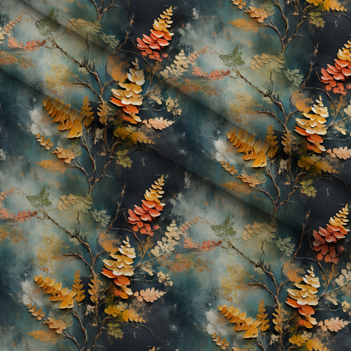 Gilded Ferns Pattern 11 Minky Fabric