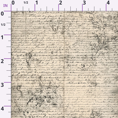 Gilded Forgotten Correspondence Pattern 11 Minky Fabric