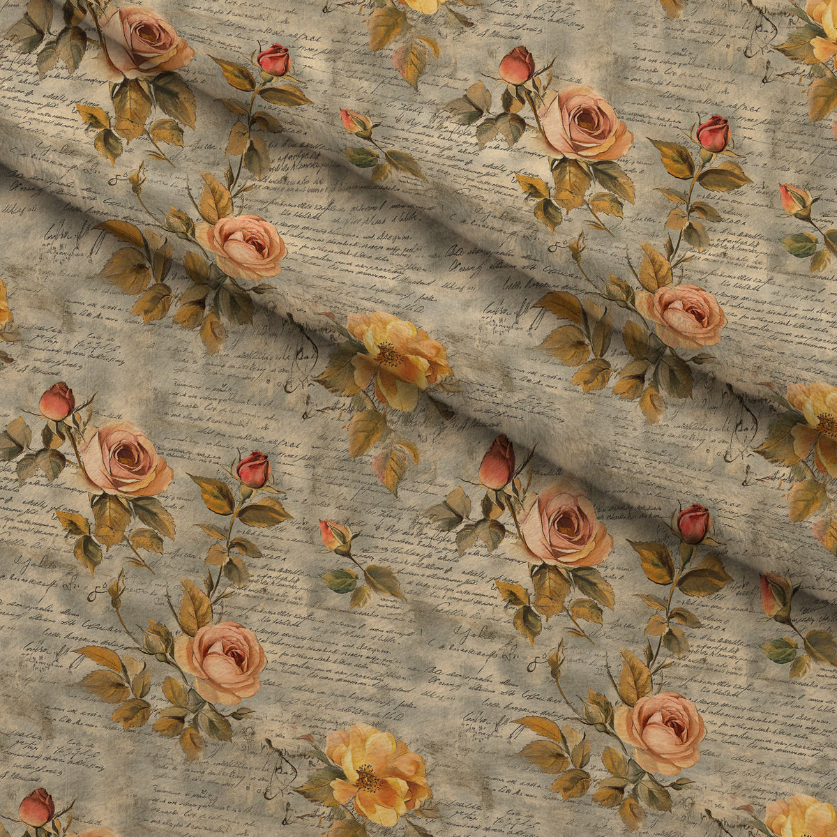 Gilded Forgotten Correspondence Pattern 12 Minky Fabric