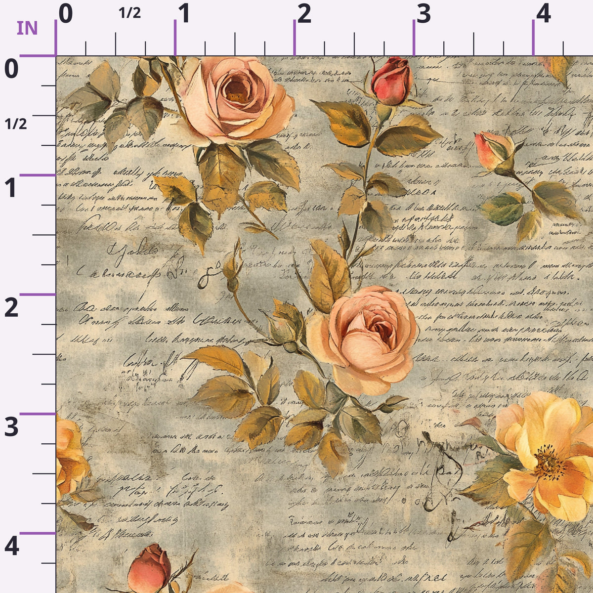 Gilded Forgotten Correspondence Pattern 12 Minky Fabric