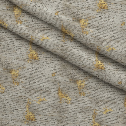 Gilded Forgotten Correspondence Pattern 15 Minky Fabric