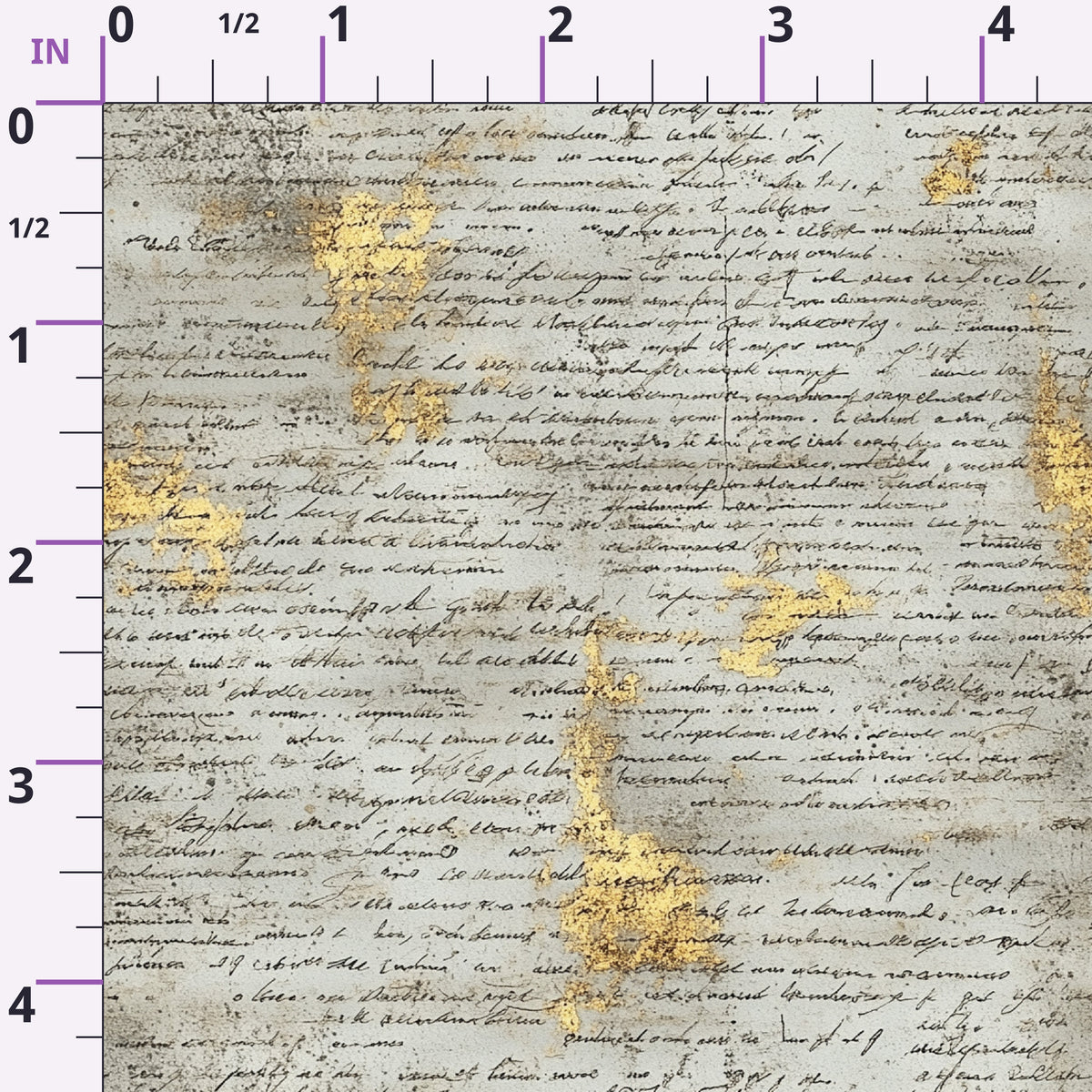 Gilded Forgotten Correspondence Pattern 15 Minky Fabric