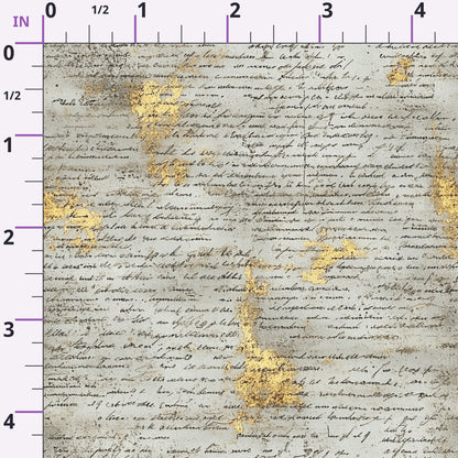Gilded Forgotten Correspondence Pattern 15 Minky Fabric