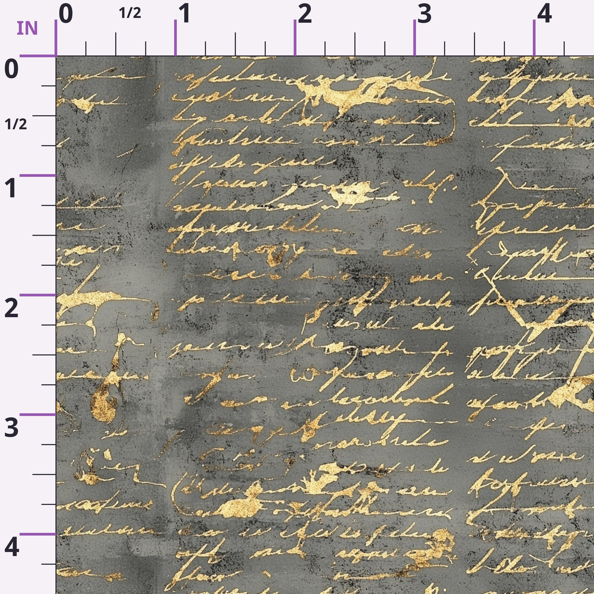 Gilded Forgotten Correspondence Pattern 17 Minky Fabric